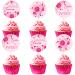 Cheereveal Hot Pink Bridal Shower Decorations - 36 Pack Bridal Shower Cupcake Toppers Love is Sweet Cupcake Dessert Picks Bachelorette Wedding Engagement Party Supplies