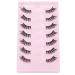 JIMIRE 5D Fluffy Wispy Half Lashes - Natural Accent Cat Eye False Eyelashes - 7 Pairs Pack - Buy Online on GoSupps.com