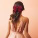 4 Pack Bows Hair Clip for Women Silky Satin Hair Bows Big Bowknot Hairpin with Ribbon Solid Color French Hair Barrette for Women Girls Red+Black+White+Pink - Buy Online on GoSupps.com