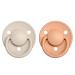 BIBS De Lux Baby Pacifier 2-Pack | Made in Denmark | BPA Free Dummy Soother Round Nipple. Silicone OneSize (0-36 Months) Vanilla/Peach - Buy Online on GoSupps.com