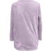 Fuzzy Tops for Women - Casual Solid Color Round Neck Long Sleeve Blouse | Purple Sweatshirt with Pocket - Buy Online on GoSupps.com