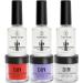 Dip Powder Nail Kit 3 Colors Dipping Powder with 3PCS Dip Powder Liquid Set French Nail Tips & Nail Glue Clear Pink Glitter Silver Nail Dipping Powder Starter Kit for Home DIY Manicure Salon (C) - Buy Online on GoSupps.com