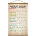 SAGUEYU Yoga Poses Poster Vintage Home Gym Full Body Workout Beginner Yoga Position Chart Canvas Prints Yoga Lover Gift 16" X 27" with Frame