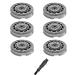 SH90/72 Shake head for Philips Series 9000 (S9XXX) - replacement shock head for Philips razor men replacement blades Compatible with Phillips razor Series 8000 (S8XXX) Sw97xx (6 pieces)