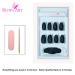 Bling Art Black Matte Ballerina Coffin False Nails - 24 Long Artificial Nails with Glue | International Shipping - Buy Online on GoSupps.com