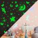 Glow in The Dark Stars Stickers Unicorn Fairy Butterfly Wall Decals Stickers DIY Fluorescent Adhesives Wall Stickers for Nursery Girls Kids Bedroom Living Room Home Decoration Unicornfee WallStickers