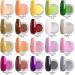Aikker 27 Pcs Dip Powder Nail Kit Starter - Summer Colors Orange Yellow Green Golden Collection for DIY Salon Manicure AK17P - Buy Online on GoSupps.com