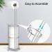 Meangood Free Standing Toilet Paper Holder Stand - Metal Wire Bathroom Tissue Roll Dispenser for 4 Mega Rolls - Silver - Buy Online on GoSupps.com