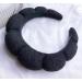 COMMINY Women's Black Spa Headband for Washing Face | Soft Terry Cloth Makeup and Skincare Puffy Headband - Buy Online on GoSupps.com