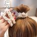 Ruihfas 3Pcs Korean Beaded Hair Scrunchies for Women and Girls - Fashionable Elastic Hair Ties with Pearls - Buy Online on GoSupps.com