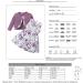 Puseky Toddler Baby Girls Floral Dress and Cardigan Set - 18-24 Months (Purple) - Buy Online on GoSupps.com