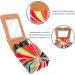 Travel Lipstick Organizer Case | Portable Makeup Bag with Mirror | Colorful Stripes Rainbow Swirls - Buy Online on GoSupps.com