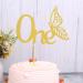 One Butterfly Cake Toppper Set - Gold One Butterfly Cake Topper and 30 Cupcake Topper For 1st Birthday Party Decoration Gold Glitter Baby Shower Party Cake and cupcake Decoration Supplies Gold01 - Buy Online on GoSupps.com
