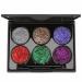 LXGWQF Colorful Scallion Powder Eye Shadow Pearlescent Glitter Powder Sequins Super Flash Flash Stage Eye Makeup with Brush 6 B One Size