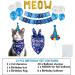 Cat Birthday Bandana & Hat Set | Cute Doggie Party Decorations | Blue - Buy Online on GoSupps.com
