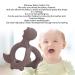 Baby Toddler Teethers Silicone Dinosaur Shape Teething Chew Toy for Newborn (Light Gray) - Buy Online on GoSupps.com