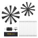 VEVOR 29 Pieces 40 FEET Dryer Vent Cleaner Kit Include 3 Different Sizes Flexible Lint Trap Brush Reinforced Nylon Duct Cleaning Dryer Vent Brush Dryer Cleaning Kit with Clamp Connectors 40Ft Vent Brush With 3 Brushes