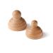Erzi 47081 Woodroll Trigger Set Natural made of wood for targeted trigger and deep massage 2 pieces (5 cm 6 cm)