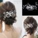 KINDOYO Bridal Hair Clip Comb - Rhinestone Pearl Hair Comb Slides Hair Pins Wedding Prom Birthday Party Hair Accessories Headpiece Hair Clips Silver - Buy Online on GoSupps.com