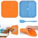 Buy Aiqinu Dog Lick Mat (2-Pack) - BPA-Free Suction Cup Slow Feeder for Dogs & Cats | Perfect for Bathing Training & Grooming | Small Orange & Blue - Buy Online on GoSupps.com