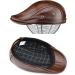 Icehao Men's Genuine Leather Newsboy Beret Hat | Adjustable Ivy Cap for Driving, Hunting, Fishing | Fashionable Brown Flat Cap - Buy Online on GoSupps.com