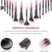 Duaiu 15-Piece Makeup Brush Set - High-Quality Synthetic Bristles & Crystal Handle - Kabuki Foundation Face Lip Eye Brushes - Professional with Starry Gift Box (Purple Violet) - International Shipping - Buy Online on GoSupps.com