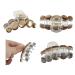 4 Pack Octopus Crystal Hair Claw Clips - Clear Gold Blue Brown Glitter Sparkly Fancy Plastic Hair Accessories for Women - Buy Online on GoSupps.com