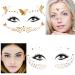 Konsait Metallic Face Tattoo Sticker Set - Temporary Transfer Waterproof Face Jewels for Women & Girls - Shimmer Glitter Gold Tattoos for Makeup, Dancer Costume Parties - Butterfly, Star, Freckle, Scale - Buy Online on GoSupps.com