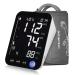 Automatic Blood Pressure Monitors - Blood Pressure Machine with Extra Large Screen, Adjustable Digital Cuff Arm Kit Led Backlit Display 2 Users 999 Sets Memory Includes Charging Cord (Black)