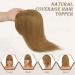 Ruwiss Real Hair Topper for Women | Silk Base Clip-In Hair Pieces | Light Brown Short Wigs for Thin Hair | 100% Human Hair Crown Topper - Buy Online on GoSupps.com
