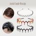 3-Pack Zig Zag Headbands - Metal Hair Bands for Men and Women - Fashion Hair Accessory for Sports - Non Slip Elastic Wavy Hair Hoops - Buy Online on GoSupps.com
