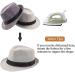 Ultrafun 5 Pack Short Brim Fedora Summer Beach Sun Hat Panama Cap for Men Women - Black, White, Khaki, Blue, Wine Red - Buy Online on GoSupps.com