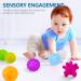 ROHSCE 6pcs Baby Textured Multi Ball Set - Soft Infant Sensory Massage Balls for Developmental Play - Buy Online on GoSupps.com