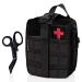 Crisis first aid bag empty molle tactical edc ifak pouch suitable for outdoor first aid belt bag camping gadgets set epa application pocket travel pharmacy motorcycle black