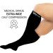 Zeta Wear Compression Socks for Thick Calves - Comfortable Short Length Large Cuffs (3XL) - Black - Best Support for Circulation - Buy Online on GoSupps.com