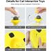 HOPET Interactive Cat Toy with Catnip Balls, Roller Tracks, and Exercise Balls for Indoor Cats - Kitten Feeder Stimulation Toys - Yellow - Buy Online on GoSupps.com