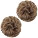 SARLA 2PCS Messy Hair Bun Hair Piece Synthetic Bun Hairpieces - Pecan Blonde Updo Extensions for Women/Girls - Buy Online on GoSupps.com
