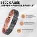 BioMag Copper Bracelet for Men - 8.5in Adjustable Magnetic Wristband with Ultra Strength Magnets - Copper Black - Buy Online on GoSupps.com