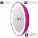 Zadro Compact 10X Magnification LED Lighted Makeup Mirror with Suction Cup Mount - Pink - Buy Online on GoSupps.com