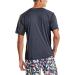 TSLA Swimwear Short Sleeve Top | UV Protection UPF 50+ Quick-Dry Rash Guard for Men | 1 Pack Charcoal & Black M - Buy Online on GoSupps.com