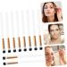 VINTORKY 10pcs Makeup Brush Make up Eyeshadow Brush Precision Eyeshadow Brush Wooden Handle White - Buy Online on GoSupps.com