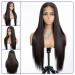 Joedir 13x4 Lace Front Wig - Long Straight Synthetic Hair for Black Women | Light Yaki Hair with Baby Hair & Free Parting | 76 cm F5/6A - Buy Online on GoSupps.com