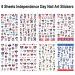 4th of July Nail Art Stickers - Patriotic Independence Day Designs for Acrylic Nails - Buy Online on GoSupps.com
