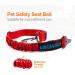 IOKHEIRA Dog Safety Belt | Adjustable Car Seat Belt for Dogs | Universal Fit & Locking Bar in Cherry Red - Buy Online on GoSupps.com