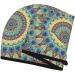 Quick-Dry Hair Towel Wrap with Button - Round Mandala Design for Effortless Hair Drying - Buy Online on GoSupps.com