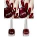 Cherry Red Wine Red Glitter Nail Gel Glue Polish Set 2Pcs Quick Dry 12ml Summer Red Nail Lacquer Bright Color Gel Polish Kit Super Lustrous Chrome Women Nail Art Soak Off Home Manicure DIY -Set B