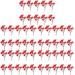 HOMSFOU 50 Pcs Artificial Red Fruit Xmas Holly Berries Stems Simulation Red Berries Holly Berries for Crafts Fake Holly Berries Desk Topper Christmas Tree Picks Plastic Fake Branch Berry