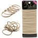 Dofash 30 PCS Hyper Elastic Hair Ties Ponytail Holders Beige Hair Bands Blonde Hair Ties Hair Bands for Women's Hair 4mm x 5.5(Blonde) Beige30pcs 30 Count (Pack of 1)