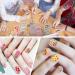 JSRQT 12 Sheets Colorful Nail Stickers Cute Cartoon Full Wrap Nail Art Stickers Decals Kids Girls Self Adhesive Nail Polish Stickers with Nail File Nail Stickers Strip with Rainbow Heart Unicorn - Buy Online on GoSupps.com