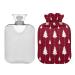 KCL Deci hot water bottle with cover Christmas snowflake 2L hot water bottle hot water bag for foot warmer pain relief heat and cold therapy cramps